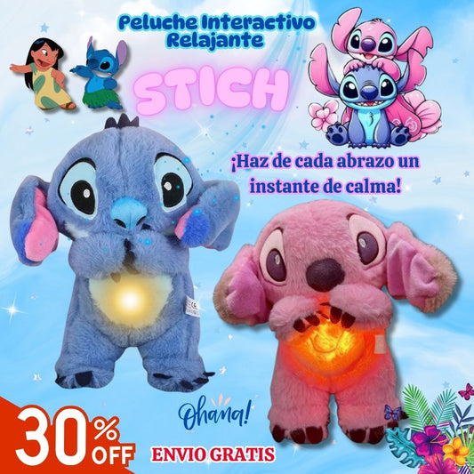 StitchDream™ – Peluche Relajante con Respiración y Luz ✨💙
