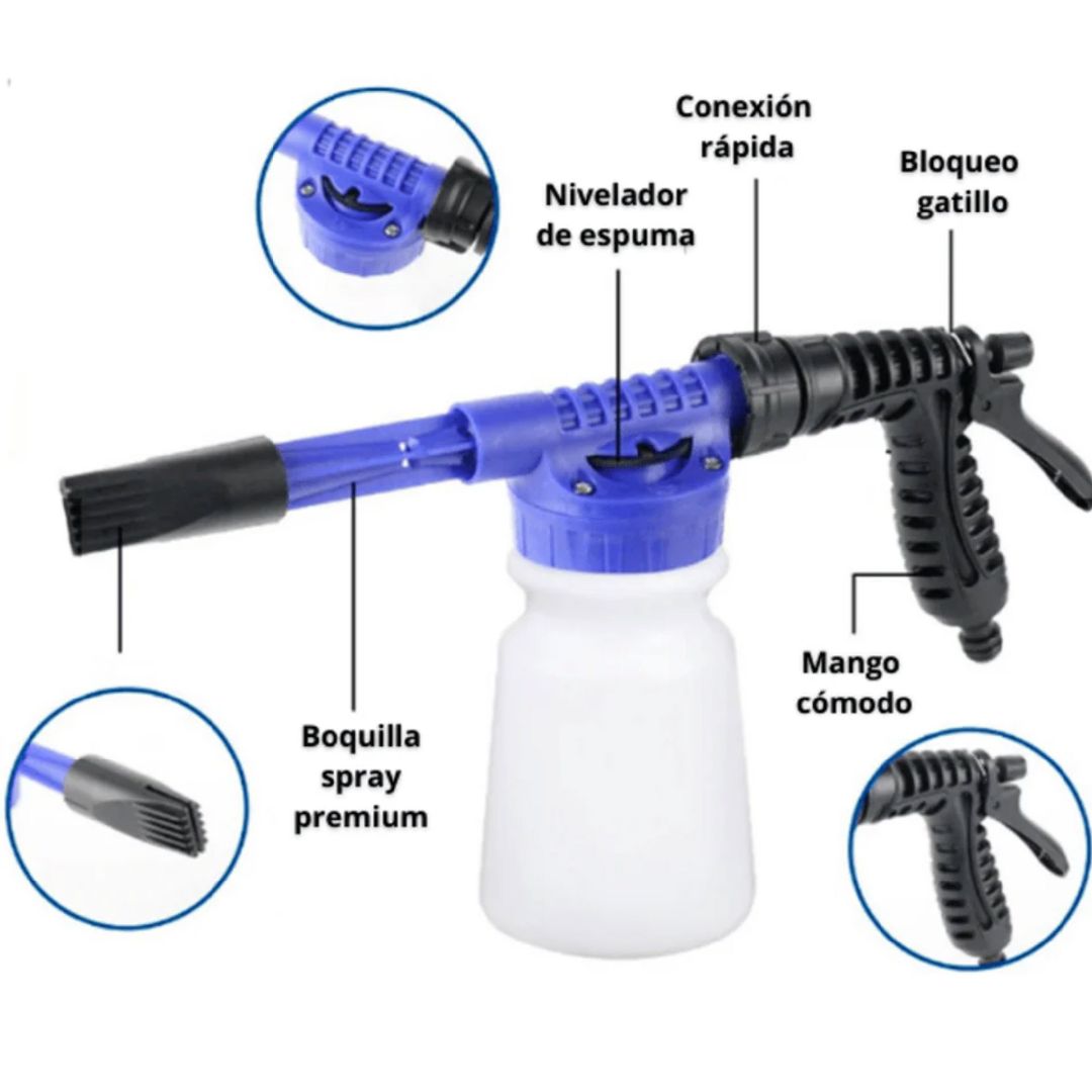 Combo Pistola Presión + Espuma para Lavado de Autos – 1L 🚗💦