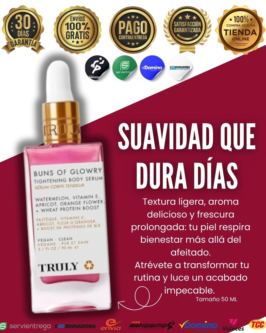 Aceite truly 50 ml Pague 1 lleve 2