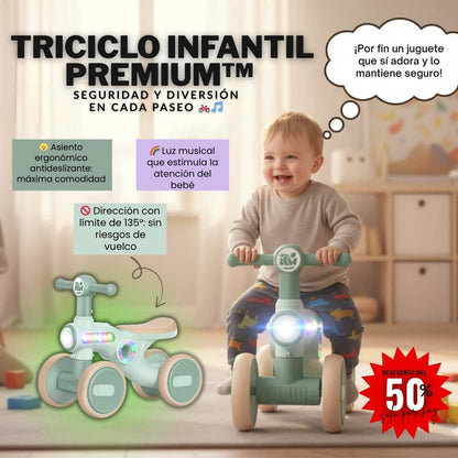 Triciclo Infantil Premium™ – Seguridad y Diversión en Cada Paseo 🚲🎵