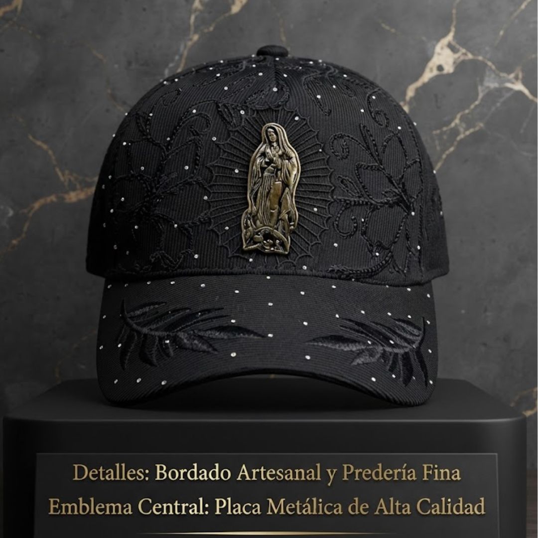 👑 🍀Gorra Escudo Virgen de Guadalupe - Protección  y Buena Suerte en Tu Camino