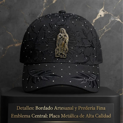 👑 🍀Gorra Escudo Virgen de Guadalupe - Protección  y Buena Suerte en Tu Camino