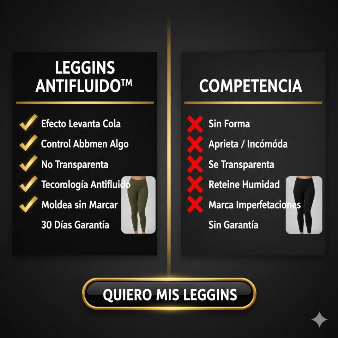Leggins Suplex Moldeador Antifluido™ – Control & Realce Total 🍑