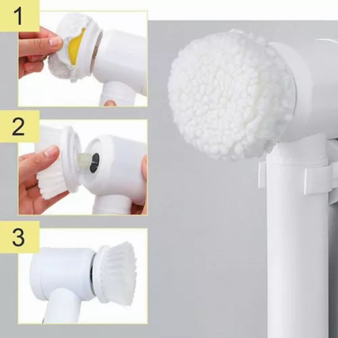 🌀 Cepillo Eléctrico Multifuncional 5 en 1 – CleanPro™ 🏡✨