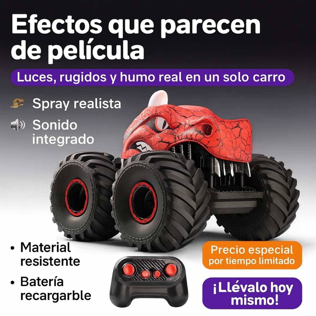 Dino RC 360™ – Carro Jurásico con Efectos 🔥
