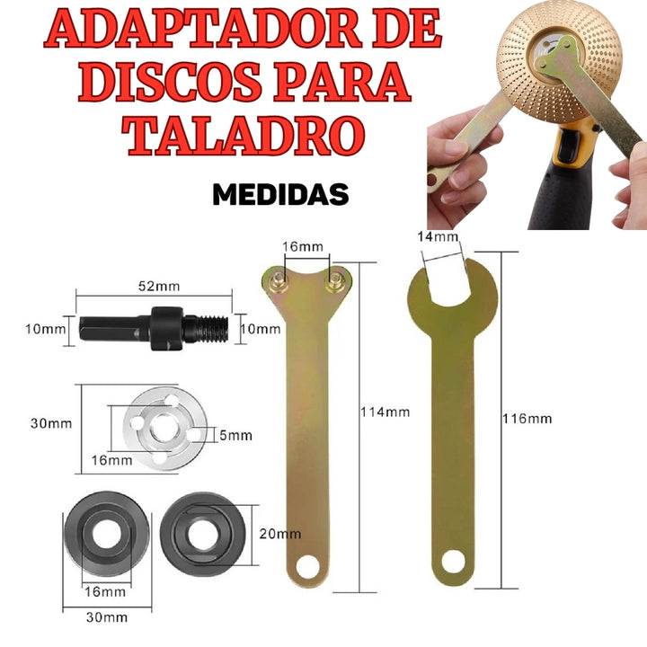 ¡Adaptador de Discos de Pulidora para Taladro! 💡🔧