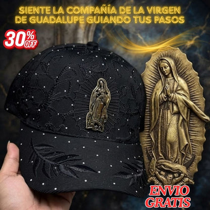 👑 🍀Gorra Escudo Virgen de Guadalupe - Protección  y Buena Suerte en Tu Camino