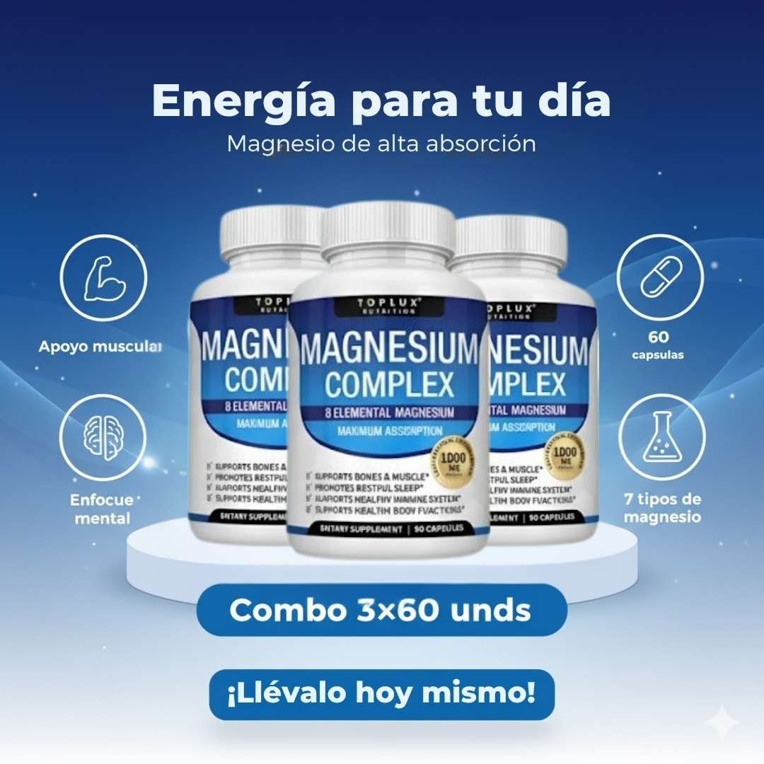 Magnesium Complex 96,000 mcg™ – Combo 3×60 unds | Energía y Bienestar 💙