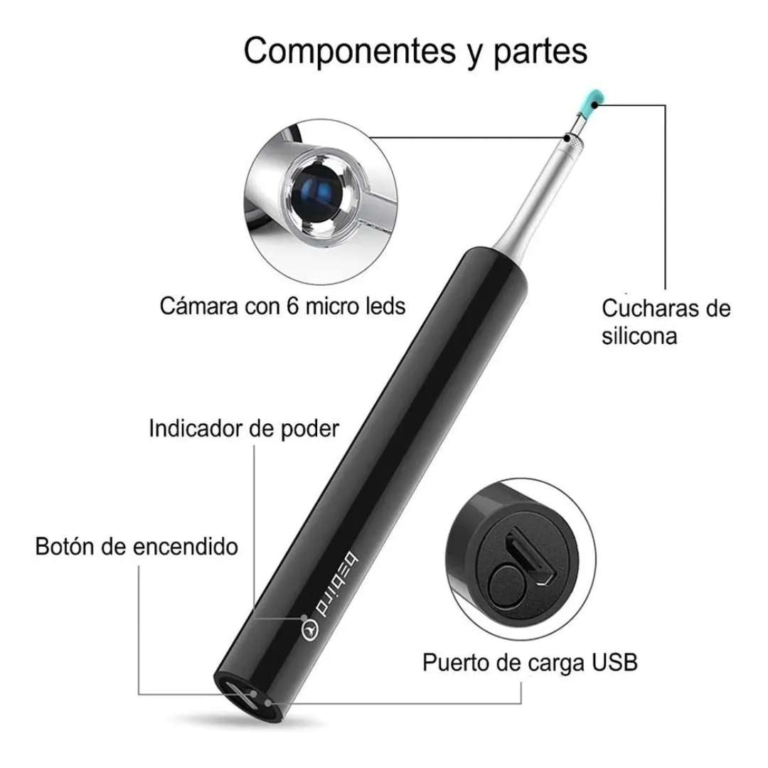 Limpiador de Oídos con Cámara HD™ – Protege tu audición sin riesgos 👂📸