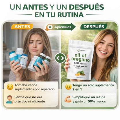 Aceite de Orégano 201 + Semilla Negra – 2 en 1 Inmunidad 🌿