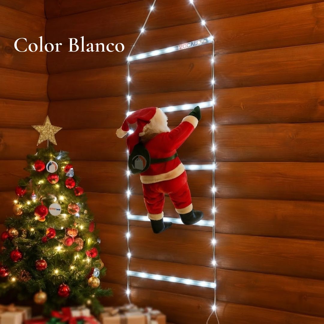 🎅🏻✨ Muñeco Papá Noel con Escalera de Luces x 2 metros de altura  ✨