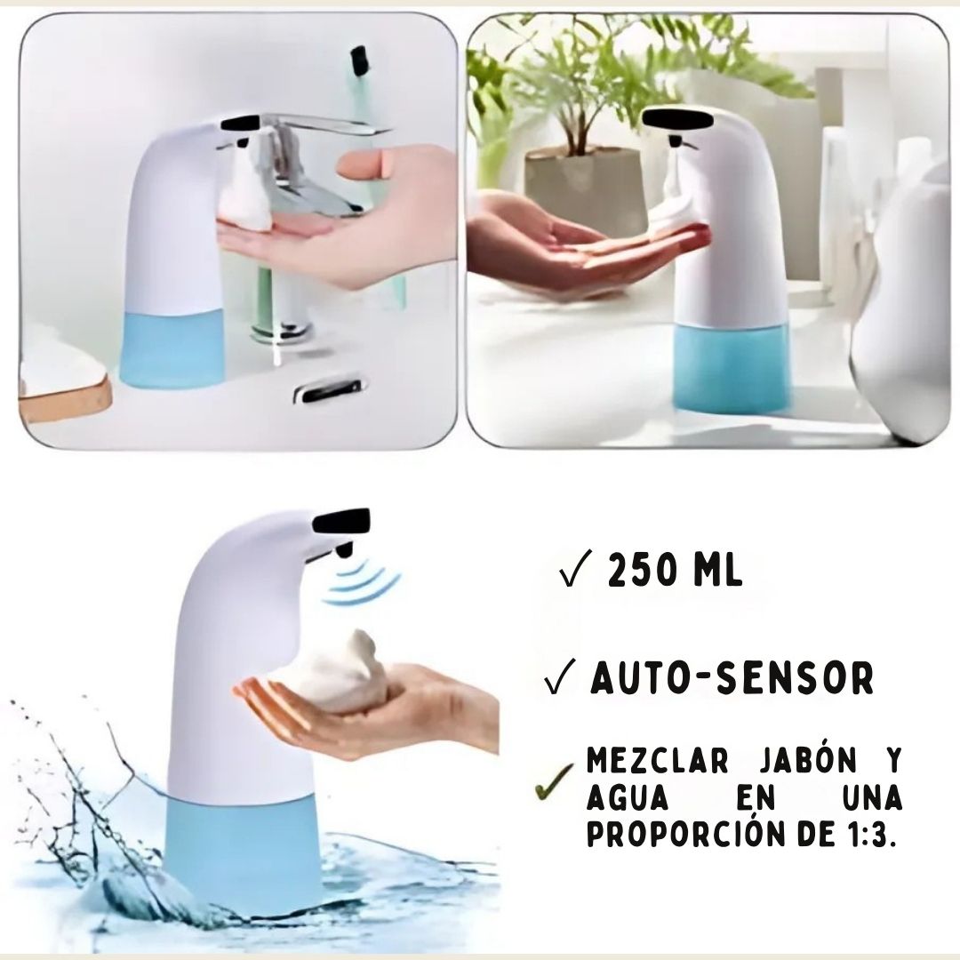 Dispensador Automático de Jabón con Luz UV - CleanTouch Pro™ ✨🖐️