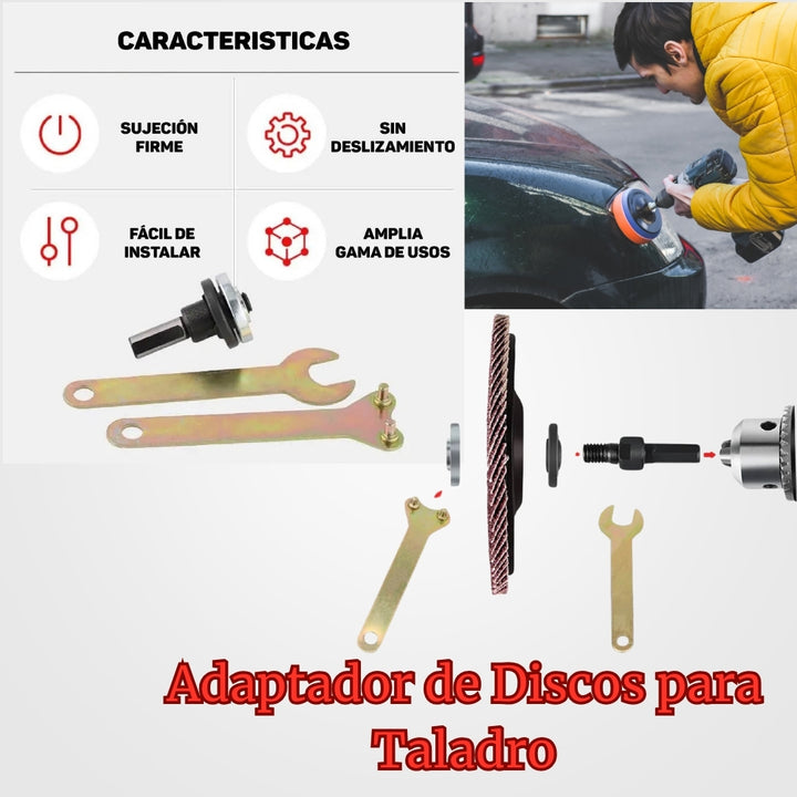 ¡Adaptador de Discos de Pulidora para Taladro! 💡🔧