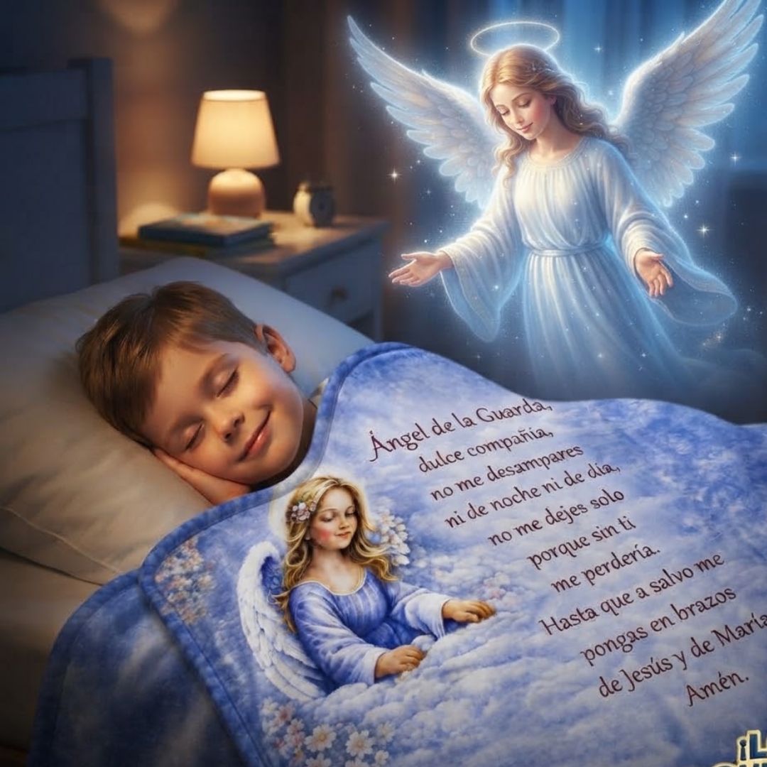 🧸🪽MANTA Cobija Ángel de la Guarda  – Dulces sueños y protección