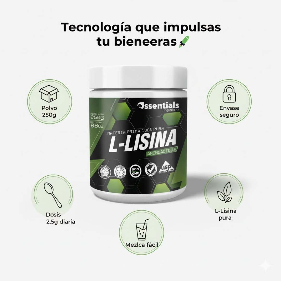 L-Lisina Essentials™ 250 g – Fuerza para tu bienestar 💪