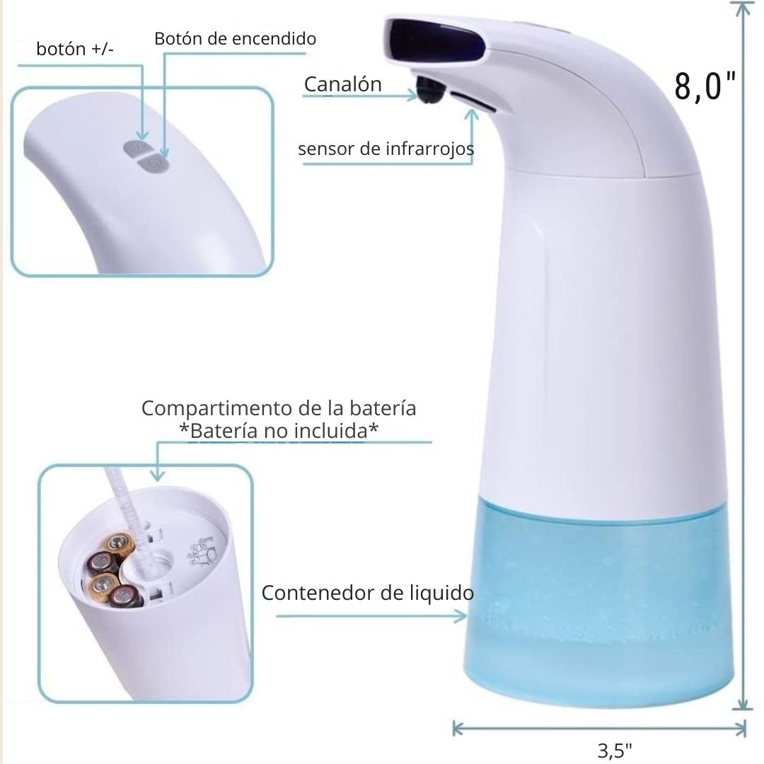 Dispensador Automático de Jabón con Luz UV - CleanTouch Pro™ ✨🖐️