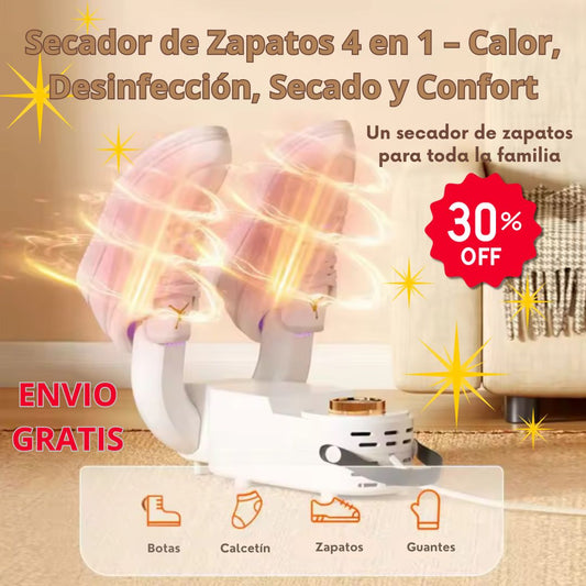 Secador de Zapatos 4 en 1 – Calor, Desinfección, Secado y Confort 💨👟