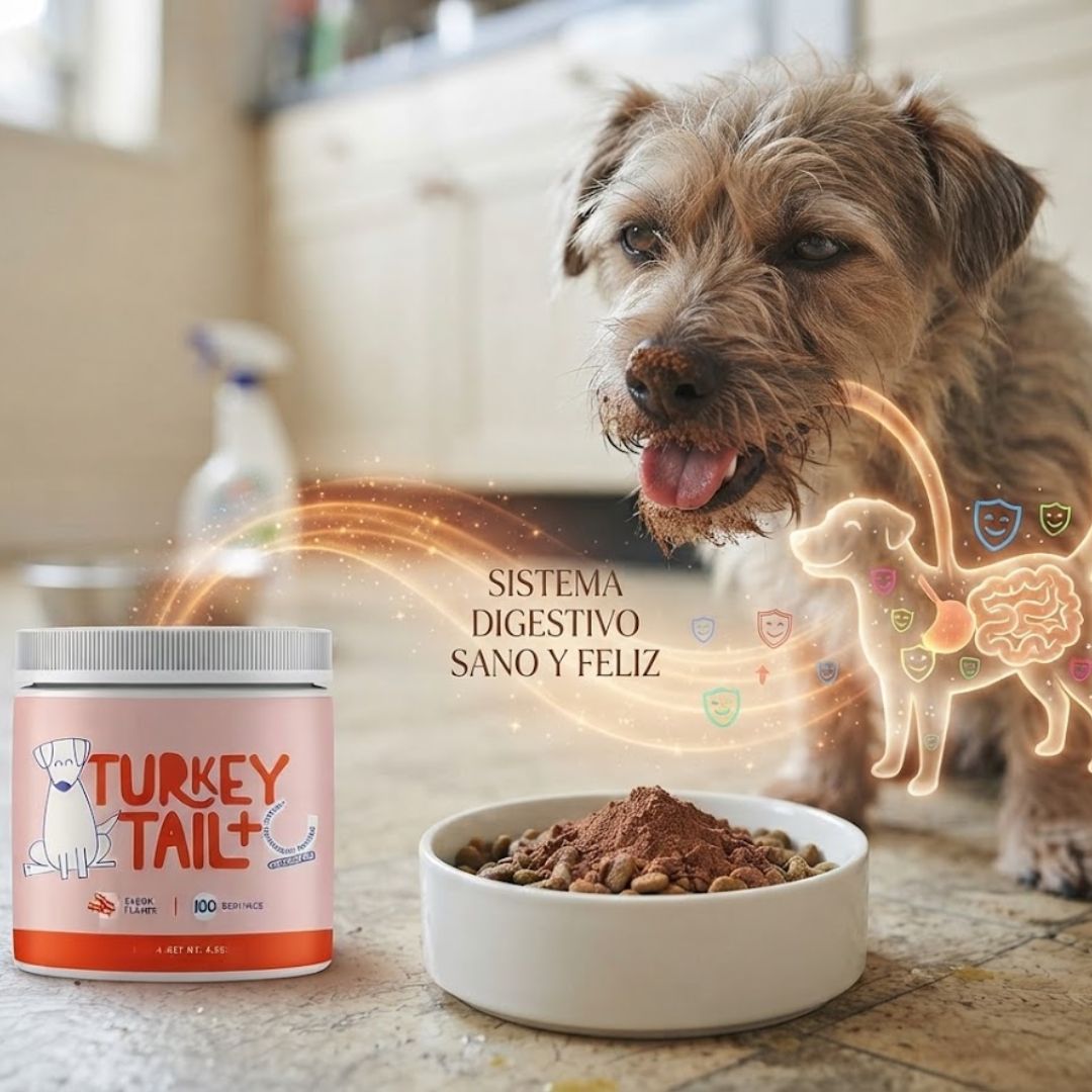 🥓 🐶Probiótico Mascota Turkey Tail – Bienestar digestivo y defensas fuertes