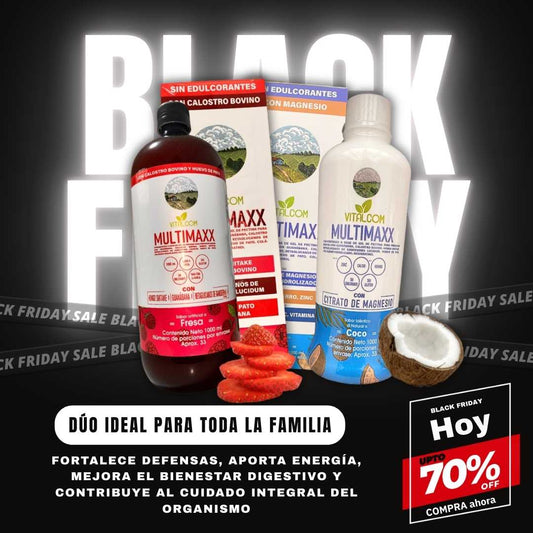 MULTIMAXX Duo Premium Fresa + Coco (2 Tarros) – Bienestar Total Familiar 🍓🥥