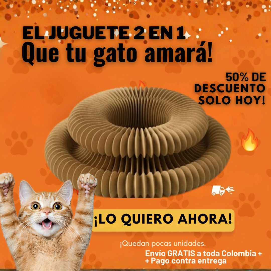 Espiral Interactivo de Cartón™ – Diversión Ecológica para Gatos 🐾