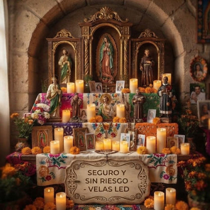 🕯️ LumiWarm™ Caja x 24 Velas LED Cálidas – Ilumina Seguro en Familia
