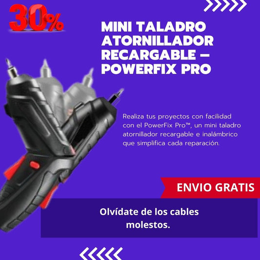 🔧 Mini Taladro Atornillador Recargable – PowerFix Pro™ ⚡🔋