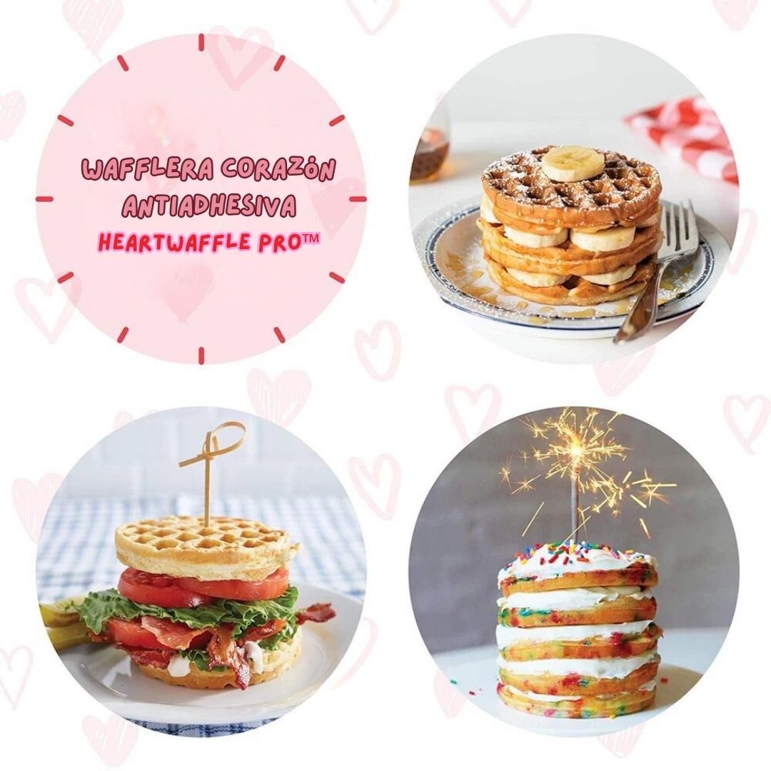 Mini Wafflera Antiadherente en Forma de Corazón – Desayunos con Amor x 13 cm 💖🍽️