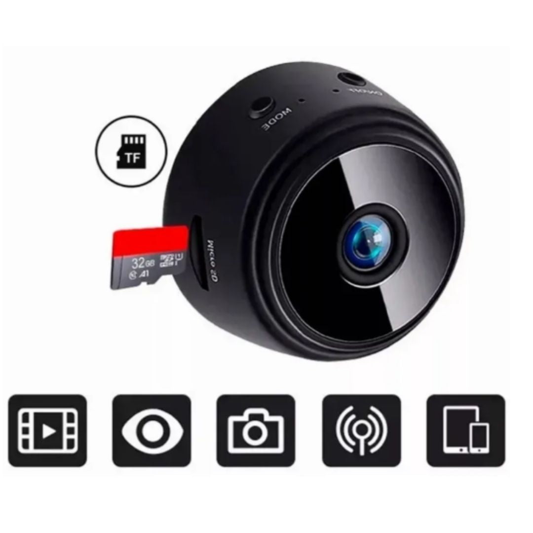 🛡️📹 Mini Cámara de Seguridad Inteligente HD 1080P – Visión Nocturna & WiFi Remoto 🕵️‍♂️📱