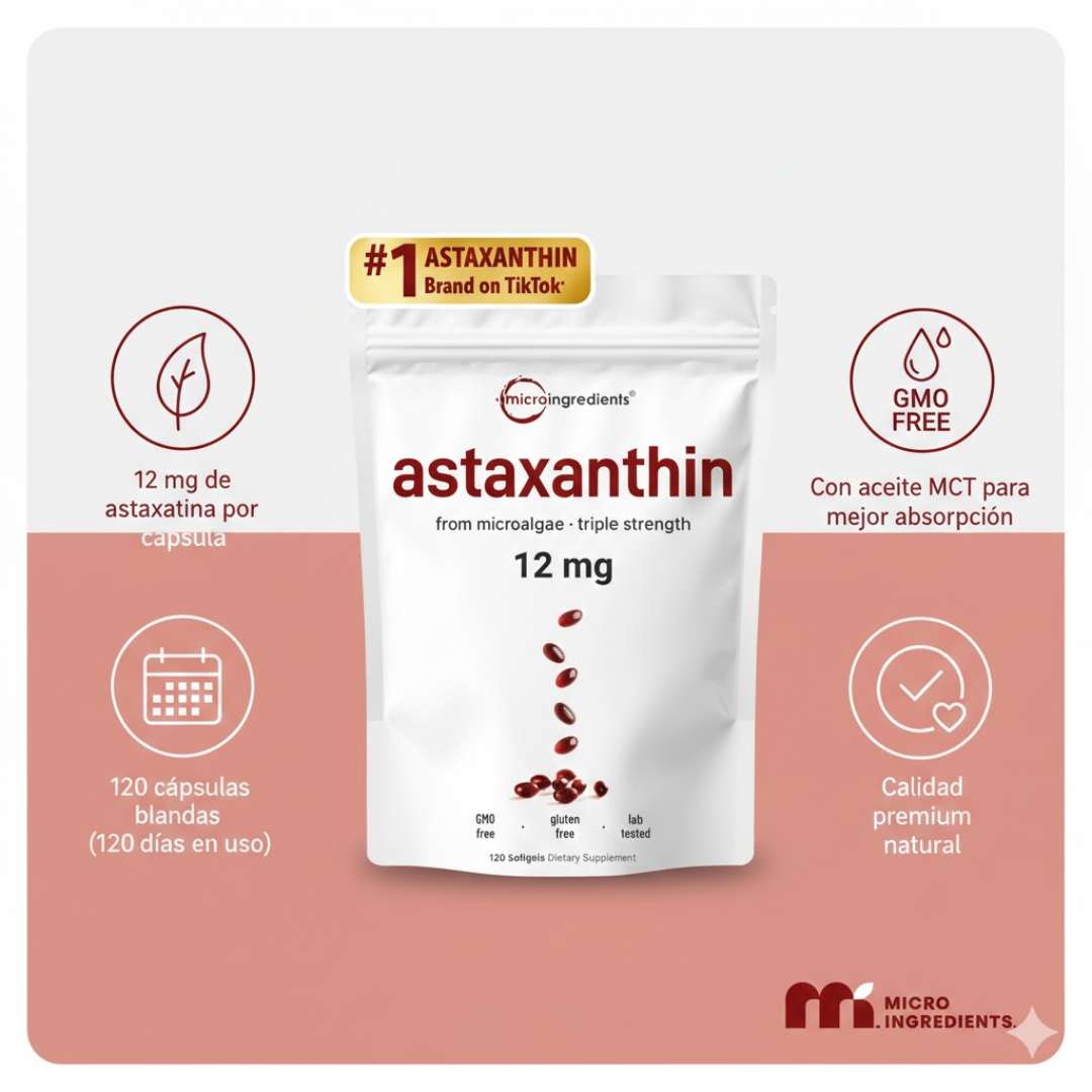 Astaxantina Ultra Pure™ 12 mg x 120 cápsulas