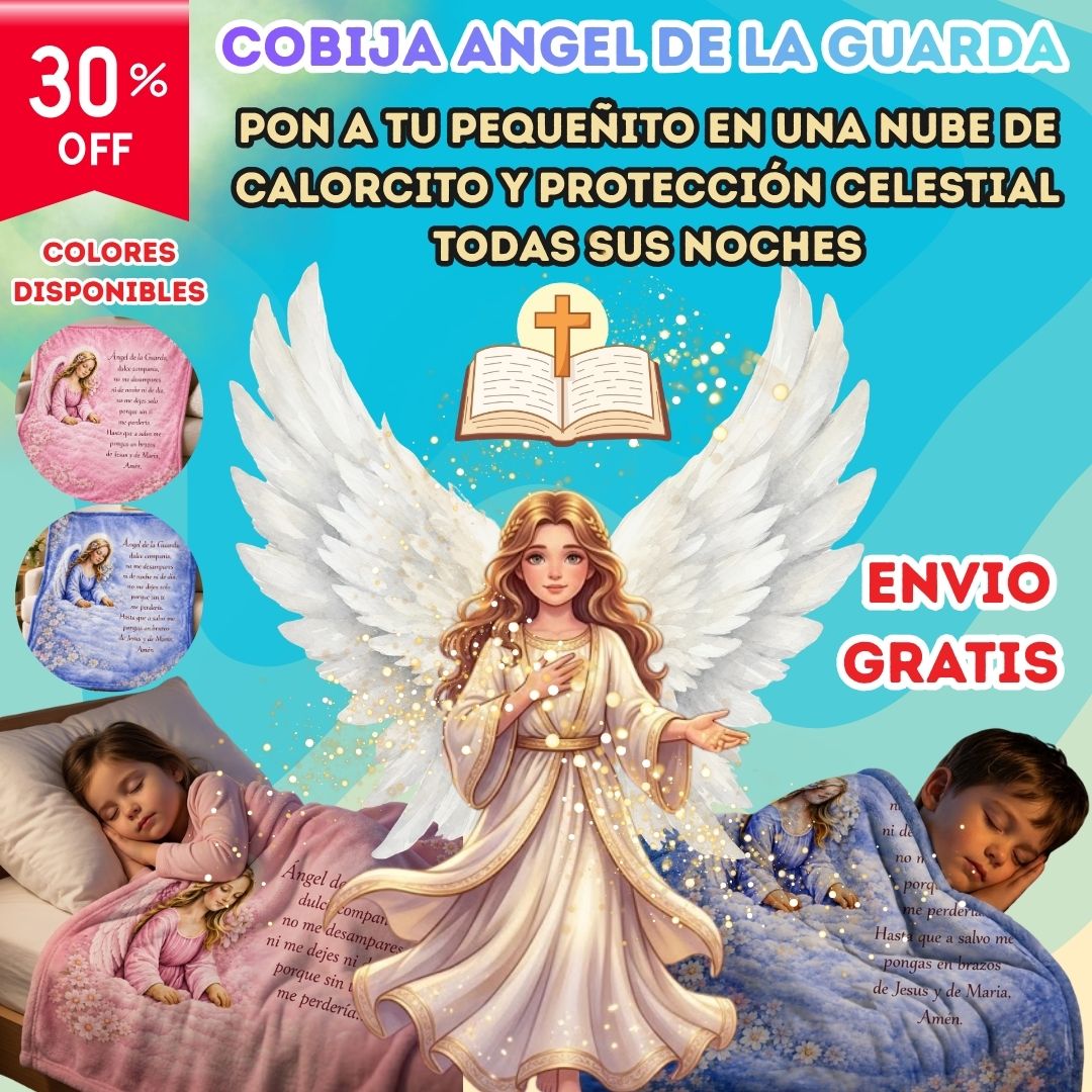 🧸🪽MANTA Cobija Ángel de la Guarda  – Dulces sueños y protección