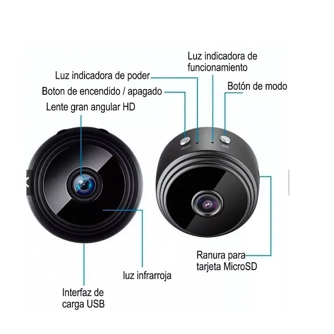 🛡️📹 Mini Cámara de Seguridad Inteligente HD 1080P – Visión Nocturna & WiFi Remoto 🕵️‍♂️📱