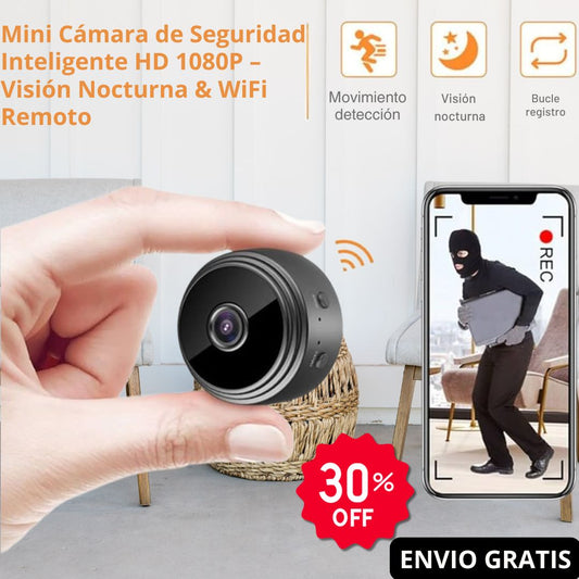 🛡️📹 Mini Cámara de Seguridad Inteligente HD 1080P – Visión Nocturna & WiFi Remoto 🕵️‍♂️📱