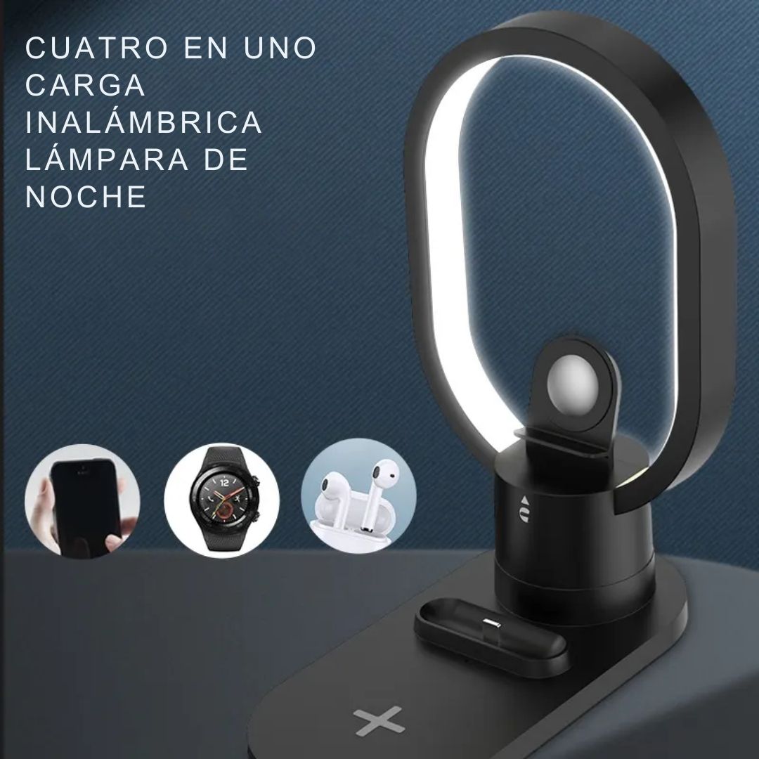 ZenCharge Station™ 4 en 1 - Carga Rápida, Lámpara LED y Soporte Decorativo 🔌🌟