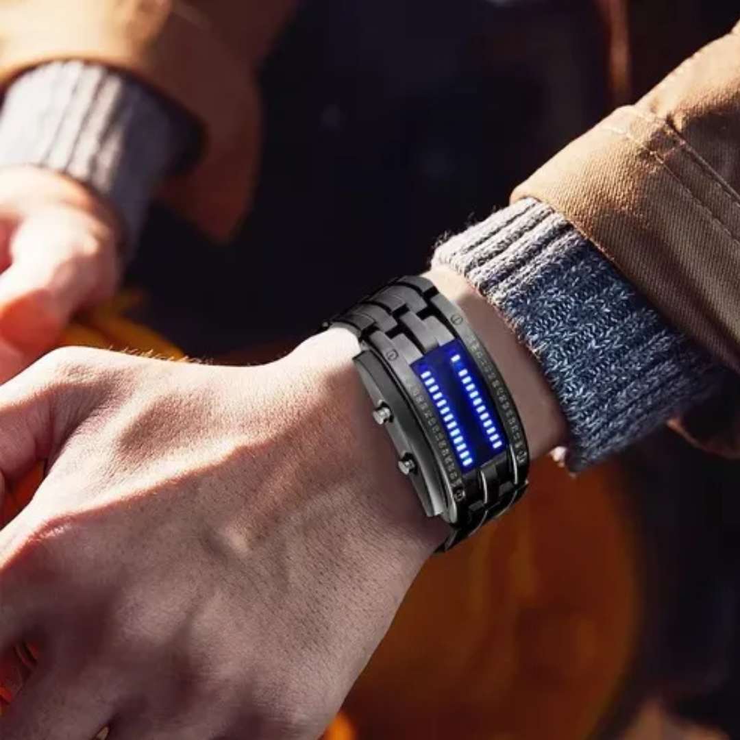 Reloj Binario LED™ – Estilo futurista y hora visible siempre 🔋