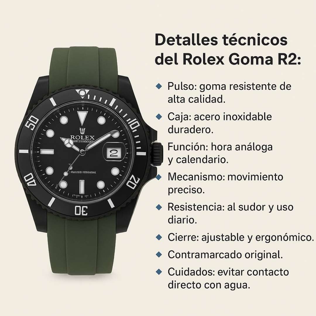 Rolex Goma R2™ – Estilo que perdura ⌚