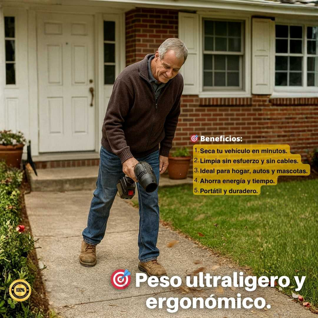 Soplador TurboDry™ 48V – Potencia sin peso 💨