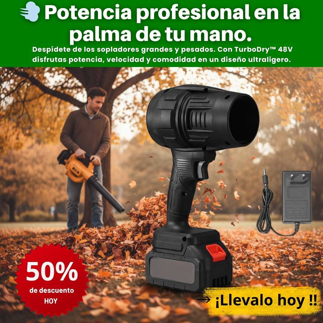 Soplador TurboDry™ 48V – Potencia sin peso 💨