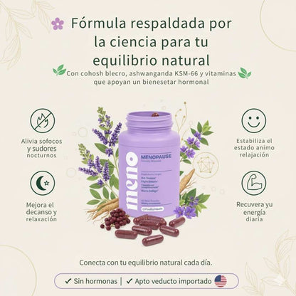 MENO Balance™ 30 cápsulas – Bienestar en la menopausia sin hormonas 🌸