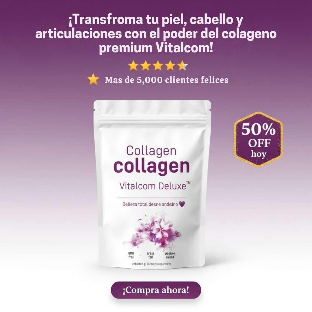 Collagen Peptides Vitalcom Deluxe™ 454 g – Belleza total desde adentro 💜