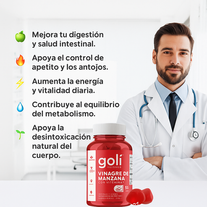 GOLI Apple Cider™ x 60 gomitas – Bienestar y Energía Natural 🍎