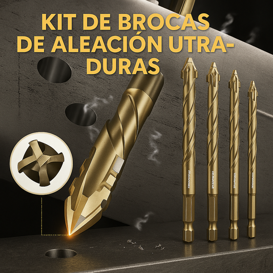 Kit Brocas Aleación Ultra-Duras — Set x 4 (Pro) 🔧.