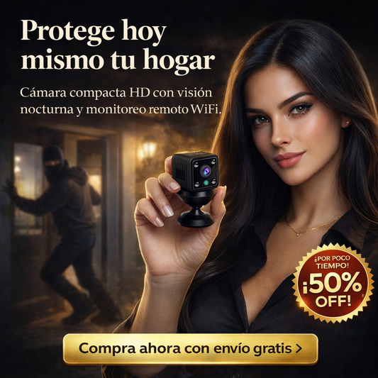 Cámara Espía Elite™ HD WiFi – Visión Nocturna 24/7 🔒
