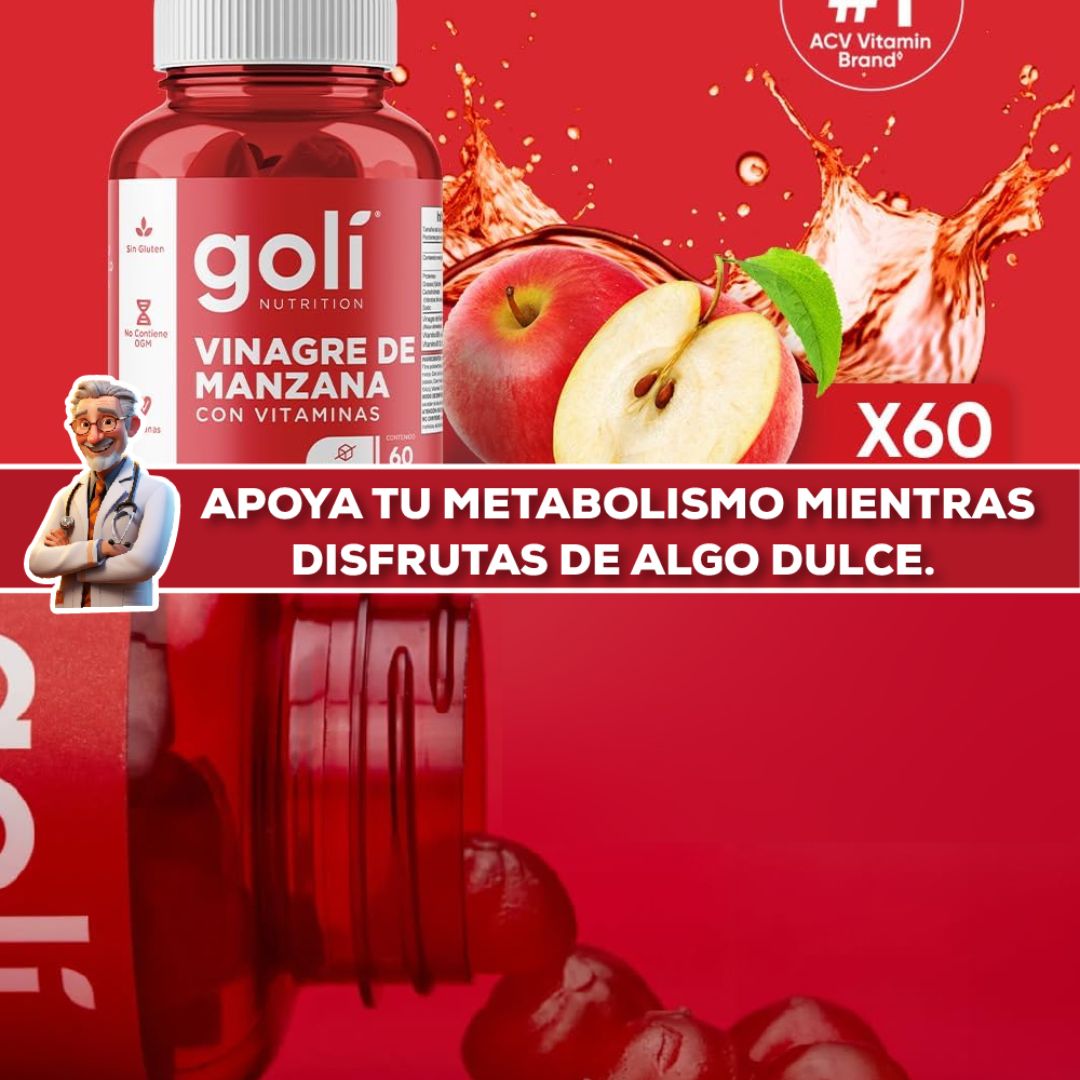 GOLI Apple Cider™ x 60 gomitas – Bienestar y Energía Natural 🍎