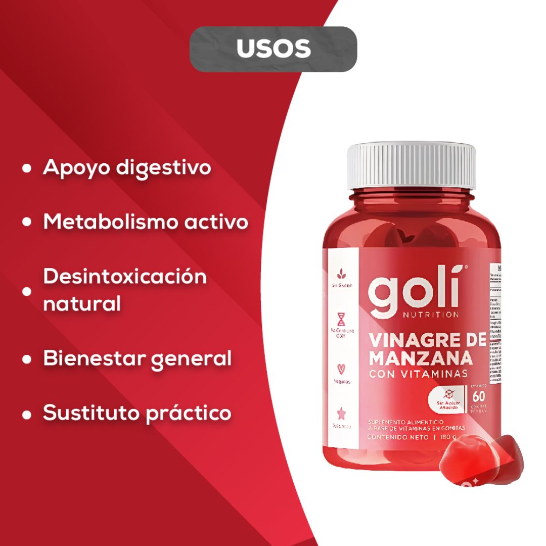 GOLI Apple Cider™ x 60 gomitas – Bienestar y Energía Natural 🍎