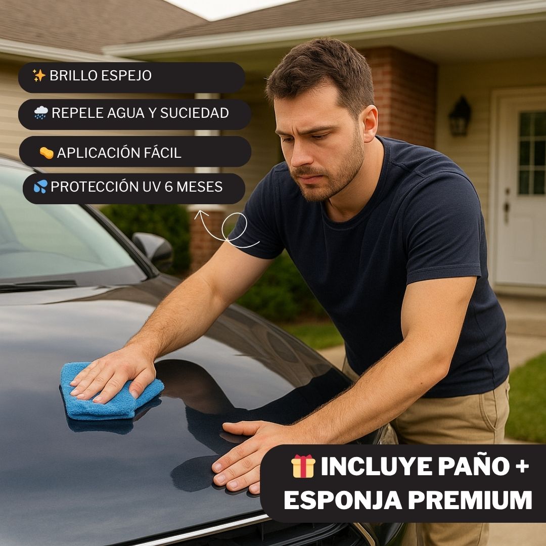 Addio Sporco™  Pague 1 Lleve 2 Combo Brillo Extremo 120 ml + Pano + Esponja – Protección Total 🚗✨