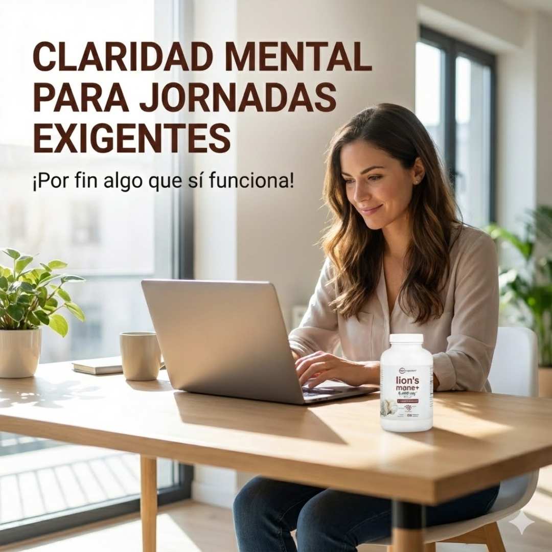 Lion’s Mane Focus+ 1500mg – Enfoque Mental al Instante 🧠⚡