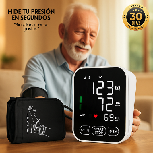 Heartly™ — Tensiómetro de Muñeca Digital (Recargable) 🔋