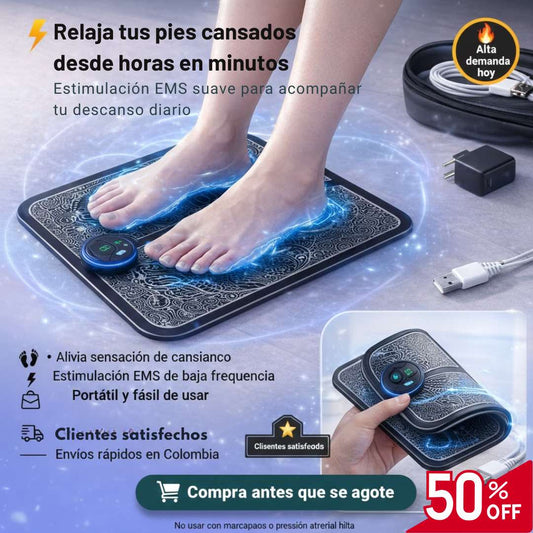 Tapete Masajeador EMS para Pies y Circulación – Relajación Diaria 👣