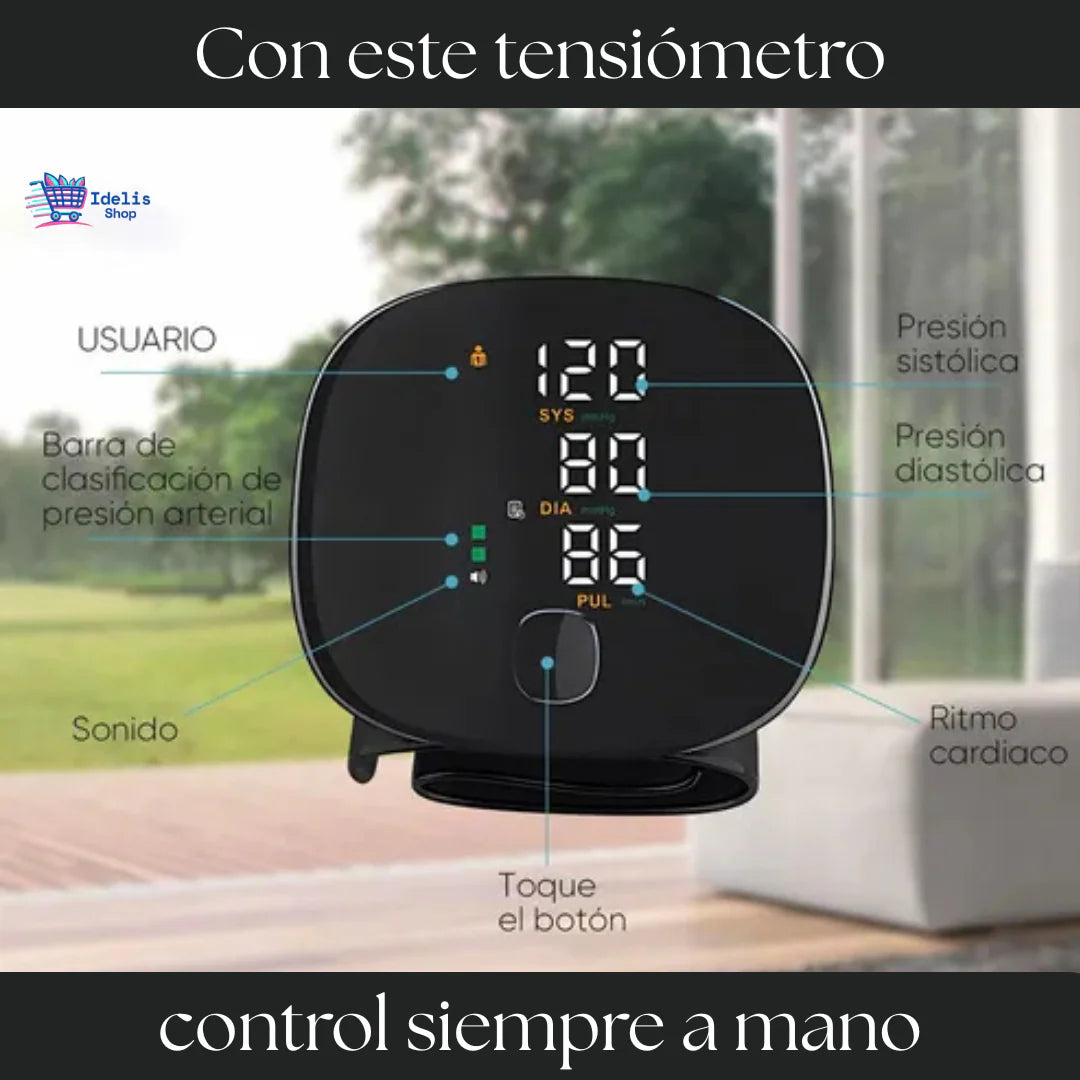 Heartly™ — Tensiómetro de Muñeca Digital (Recargable) 🔋