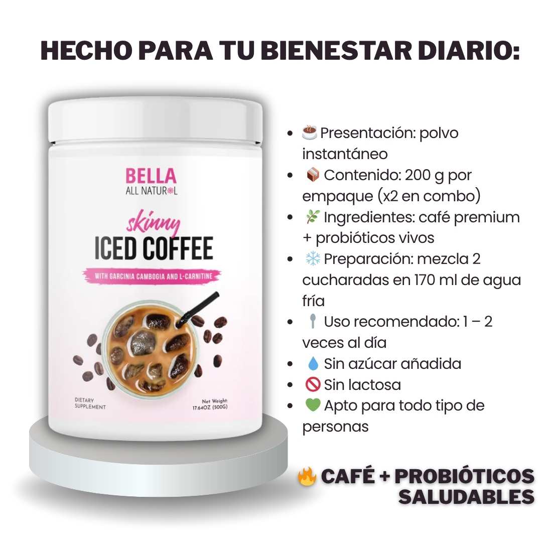 Café Helado Probiótico 2x1 – Energía y Digestión Sana ☕🌿